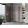 Mexen Mist L Duo Duschkabine schwenkbar 110 x 100 cm, transparent, gebürstetes Kupfer - 8A4L-110-100-65-00