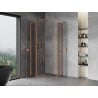 Mexen Mist L Duo Duschkabine schwenkbar 105 x 105 cm, transparent, gebürstetes Kupfer - 8A4L-105-105-65-00