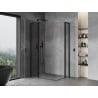 Mexen Mist L Duo Duschkabine Schwenkbar 120 x 95 cm, Transparent, Schwarz - 8A4L-120-095-70-00