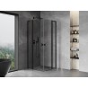 Mexen Mist L Duo Duschkabine Schwenkbar 105 x 105 cm, Transparent, Schwarz - 8A4L-105-105-70-00