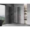 Mexen Mist L Duo Duschkabine 120 x 120 cm, transparent, schwarz - 8A4L-120-120-70-00