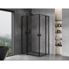 Mexen Mist L Duo Duschkabine Schwingtür 120 x 95 cm, schwarze Rahmen, schwarz - 8A4L-120L-095P-70-70
