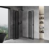 Mexen Mist L Duo Duschkabine schwenkbar 115 x 115 cm, schwarzer Rahmen, schwarz - 8A4L-115L-115P-70-70