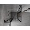 Mexen Mist L Duo Duschkabine schwenkbar 100 x 100 cm, schwarzes Gitter, schwarz - 8A4L-100L-100P-70-77