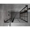 Mexen Mist L Duo Duschkabine schwenkbar 120 x 100 cm, schwarzes Gitter, schwarz - 8A4L-120L-100P-70-77