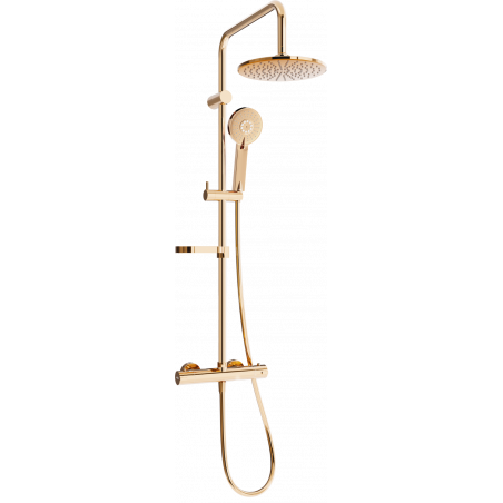 Mexen KX40 Aufputz-Duschset mit Regendusche und Thermostatarmatur, Roségold - 771504091-60