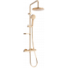 Mexen KX40 Aufputz-Duschset mit Regendusche und Thermostatarmatur, Roségold - 771504091-60