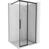 Mexen Rox Duschwand Walk-in rechts 70 x 200 cm, schwarzer Rahmen 8 mm, schwarz - 8C2-070-003-70-70-P
