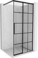 Mexen Rox Duschwand Walk-in rechts 70 x 200 cm, schwarzes Gitter 8 mm, schwarz - 8C2-070-003-70-77-P
