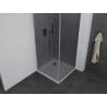 Mexen Pretoria Duschkabine schwenkbar 100 x 100 cm, grafit, chrom + Duschwanne Flat - 852-100-100-01-40-4010