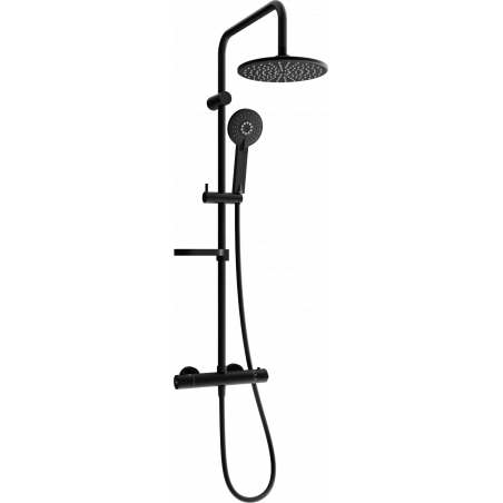 Mexen KX40 Überputz-Duschset mit Regenbrause und Thermostatarmatur, schwarz - 771504091-70