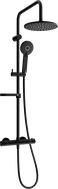 Mexen KX40 Überputz-Duschset mit Regenbrause und Thermostatarmatur, schwarz - 771504091-70