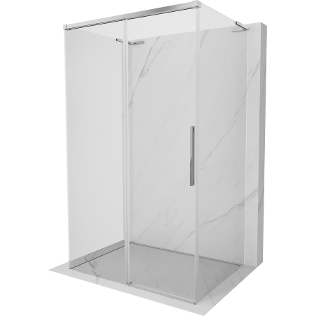 Mexen Rox-3S L 3-seitige Duschkabine, 100 x 95 cm, transparent, Chrom - 8C2L-100-095-01-00-3S