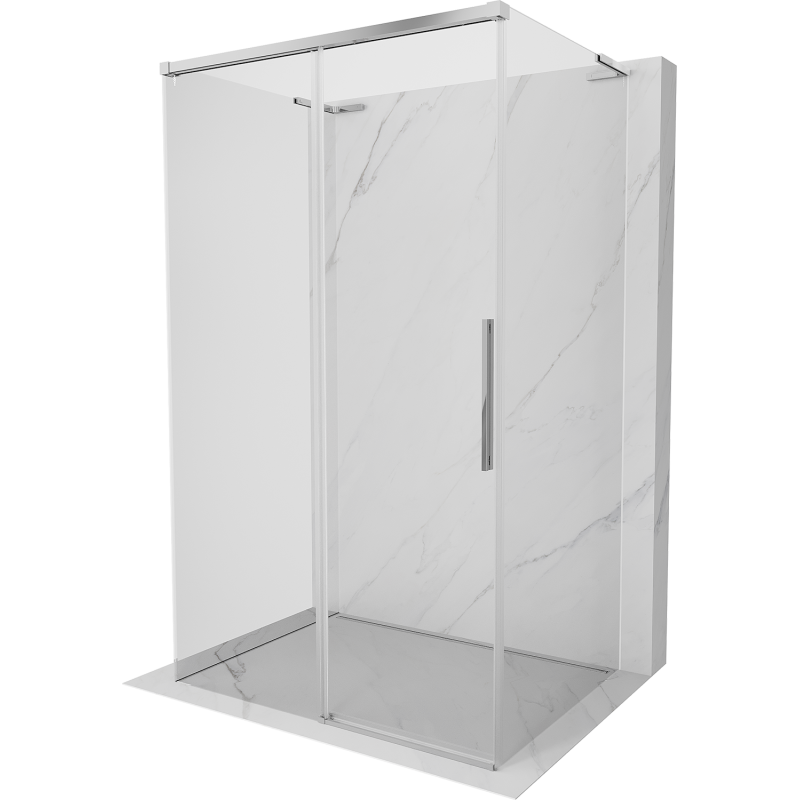 Mexen Rox-3S L 3-seitige Duschkabine, 135 x 110 cm, transparent, Chrom - 8C2L-135-110-01-00-3S