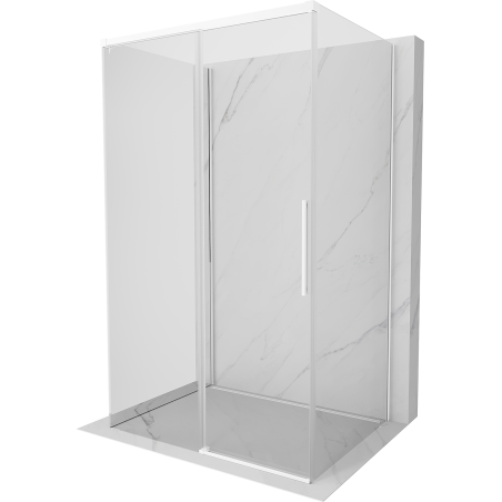 Mexen Rox-3S Duschkabine 3-seitig, 130 x 100 cm, transparent, weiß - 8C2-130-100-20-00-3S
