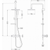 Mexen KX49 Aufputz-Duschset mit Regendusche und Thermostatbatterie, weiß/gold - 771504091-25