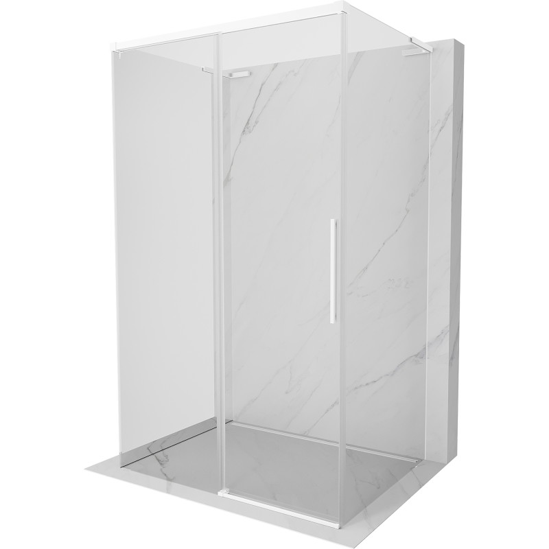 Mexen Rox-3S L duschkabine 3-seitig verschiebbar 95 x 70 cm, transparent, weiß - 8C2L-095-070-20-00-3S