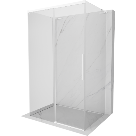Mexen Rox-3S L 3-seitige Duschkabine, schiebbar, 100 x 120 cm, transparent, weiß - 8C2L-100-120-20-00-3S