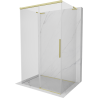 Mexen Rox-3S L 3-seitige Duschkabine mit Schiebetüren 145 x 110 cm, transparent, gebürstetes Gold - 8C2L-145-110-55-00-3S
