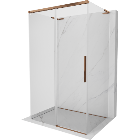 Mexen Rox-3S L 3-seitige Schiebeduschkabine 100 x 120 cm, transparent, Roségold - 8C2L-100-120-60-00-3S