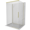 Mexen Rox-3S 3-seitige, verschiebbare Duschkabine 100 x 80 cm, transparent, gold gebürstet - 8C2-100-080-55-00-3S