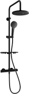 Mexen KT05 Aufputz-Duschset mit Regenduschkopf und Thermostatarmatur, schwarz - 771500593-70