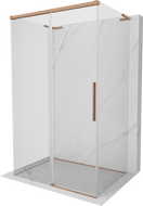 Mexen Rox-3S L 3-seitige, schiebbare Duschkabine 160 x 80 cm, transparent, gebürstetes Kupfer - 8C2L-160-080-65-00-3S