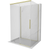 Mexen Rox-3S 3-seitige Duschkabine, schiebbar 100 x 110 cm, transparent, gebürstet gold - 8C2-100-110-55-00-3S