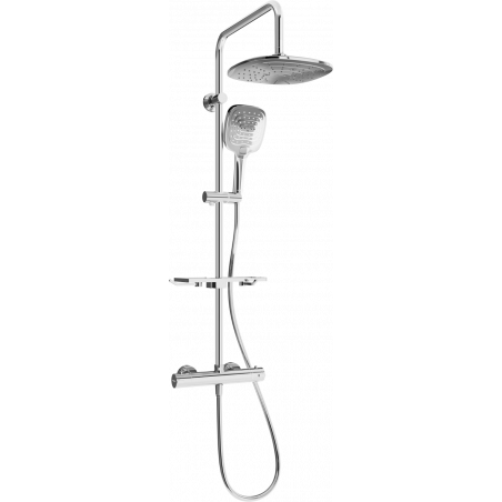 Mexen KT17 Aufputz-Duschset mit Regenduschkopf und Thermostatarmatur, Chrom - 771501793-00