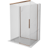 Mexen Rox-3S 3-seitige Duschkabine, 130 x 70 cm, transparent, Roségold - 8C2-130-070-60-00-3S