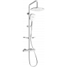 Mexen KT17 Aufputz-Duschset mit Regenbrause und thermostatischer Armatur, Chrom/Weiß - 771501793-02