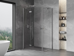 Mexen Mist-H Duo Duschkabine links öffnend 95 x 70 cm, transparent, Chrom - 8A5-095L-070P-01-00
