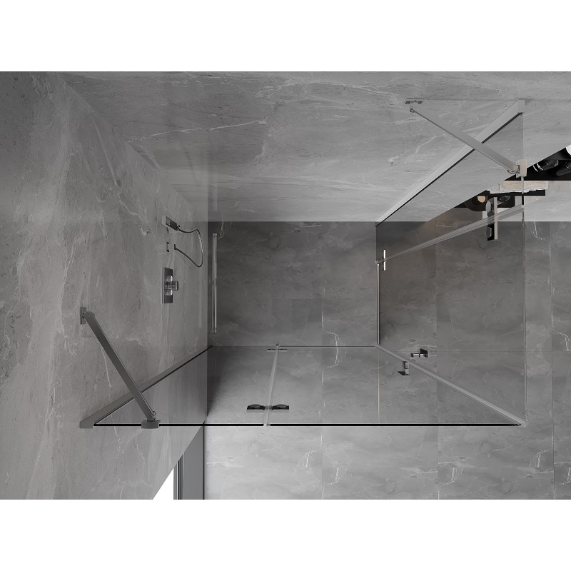 Mexen Mist-H Duo Duschkabine schwenkbar links 120 x 70 cm, transparent, Chrom - 8A5-120L-070P-01-00