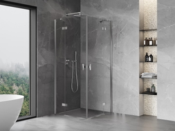 Mexen Mist-H Duo Duschkabine Schwingtür 85 x 85 cm, transparent, Chrom - 8A5-085L-085P-01-00