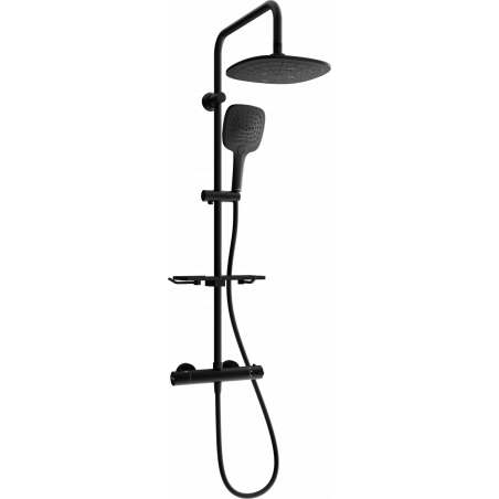 Mexen KT17 Aufputz-Duschset mit Regendusche und Thermostatarmatur, schwarz - 771501793-70