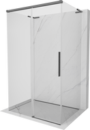 Mexen Rox-3S L 3-seitige, verschiebbare Duschkabine 140 x 90 cm, transparent, gun gray gebürstet - 8C2L-140-090-66-00-3S
