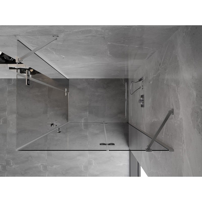 Mexen Mist-H Duo Duschkabine schwenkbar rechts 90 x 100 cm, transparent, chrom - 8A5-090L-100P-01-00