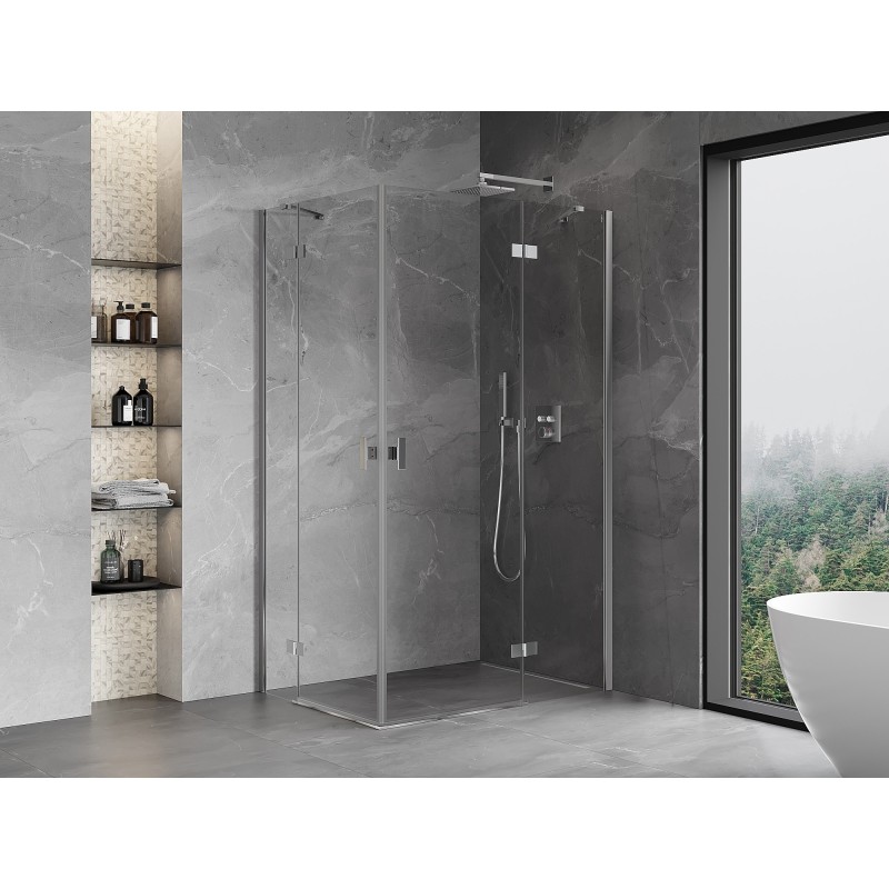 Mexen Mist-H Duo Duschkabine rechts öffnend 75 x 110 cm, transparent, Chrom - 8A5-075L-110P-01-00