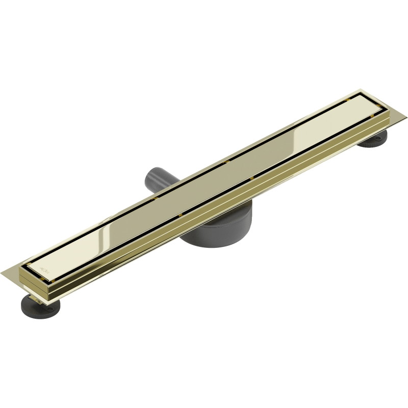 Mexen Flat 360° M13 drehbarer 2-in-1-Linienablauf 50 cm, gold - 1510050-40