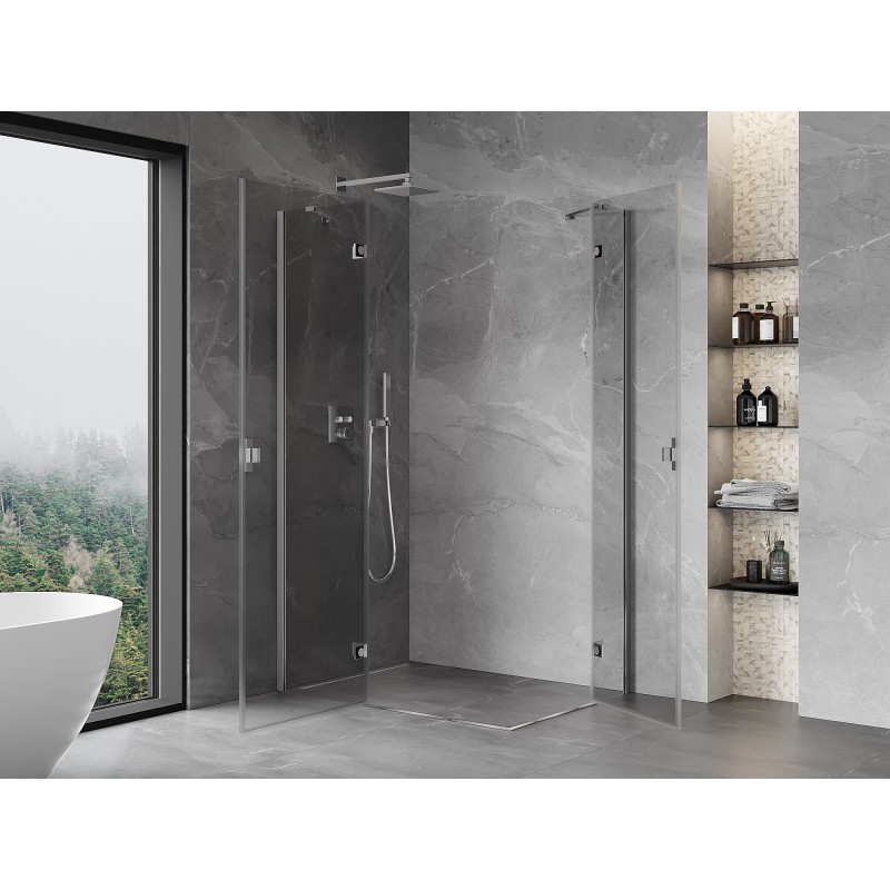 Mexen Mist-H Duo Duschkabine schwenkbar links 115 x 95 cm, transparent, Chrom - 8A5-115L-095P-01-00