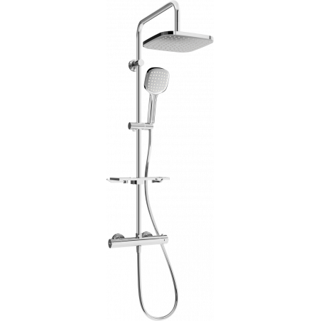 Mexen KT33 Aufputz-Duschset mit Regenbrause und Thermostatarmatur, Chrom - 771503393-00