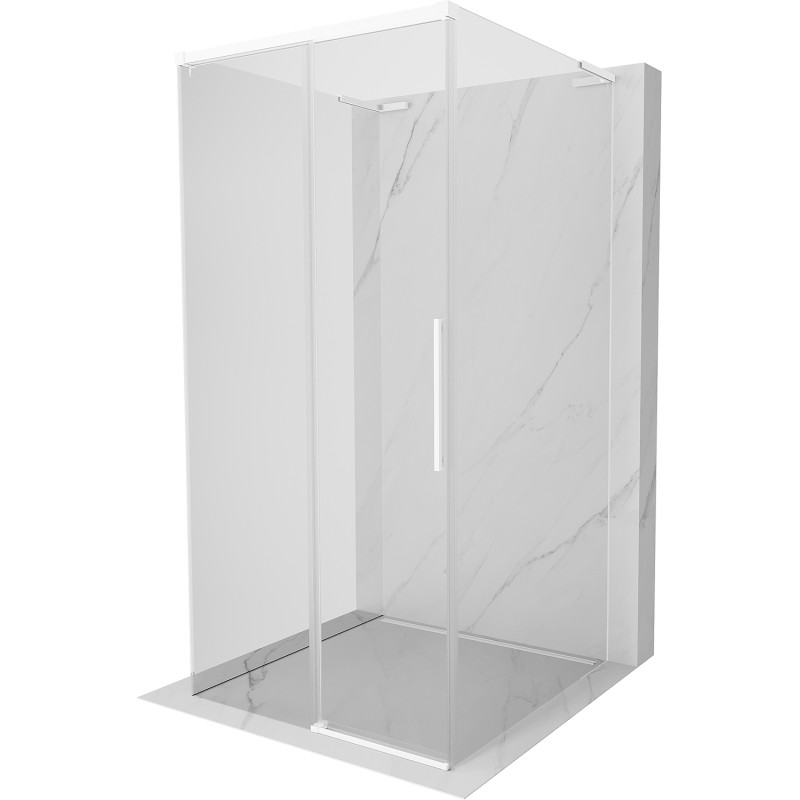 Mexen Rox-3S L 3-seitige, verschiebbare Duschkabine 95 x 95 cm, transparent, weiß - 8C2L-095-095-20-00-3S