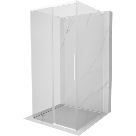 Mexen Rox-3S L Duschkabine 3-seitig, schiebbar 95 x 95 cm, transparent, weiß - 8C2L-095-095-20-00-3S