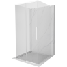 Mexen Rox-3S L Duschkabine 3-seitig, schiebbar 95 x 95 cm, transparent, weiß - 8C2L-095-095-20-00-3S