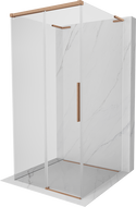 Mexen Rox-3S L 3-seitige verschiebbare Duschkabine 110 x 110 cm, transparent, gebürstetes Kupfer - 8C2L-110-110-65-00-3S