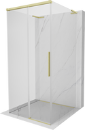 Mexen Rox-3S L 3-seitige, schiebbare Duschkabine 110 x 110 cm, transparent, gold gebürstet - 8C2L-110-110-55-00-3S