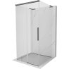 Mexen Rox-3S L 3-seitige Schiebeduschkabine 120 x 120 cm, transparent, gebürstetes Gun Gray - 8C2L-120-120-66-00-3S