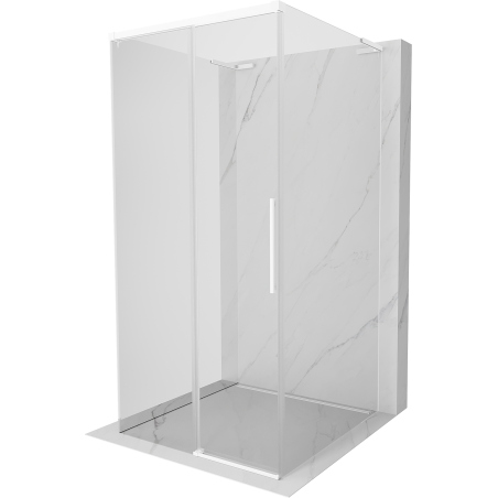 Mexen Rox-3S L 3-seitige Duschkabine, Schiebetür, 120 x 120 cm, transparent, weiß - 8C2L-120-120-20-00-3S