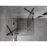 Mexen Mist-H Duo Duschkabine Schwenkbar 105 x 105 cm, transparent, schwarz - 8A5-105L-105P-70-00