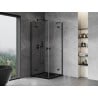 Mexen Mist-H Duo Duschkabine mit Drehtüren 110 x 110 cm, transparent, schwarz - 8A5-110L-110P-70-00